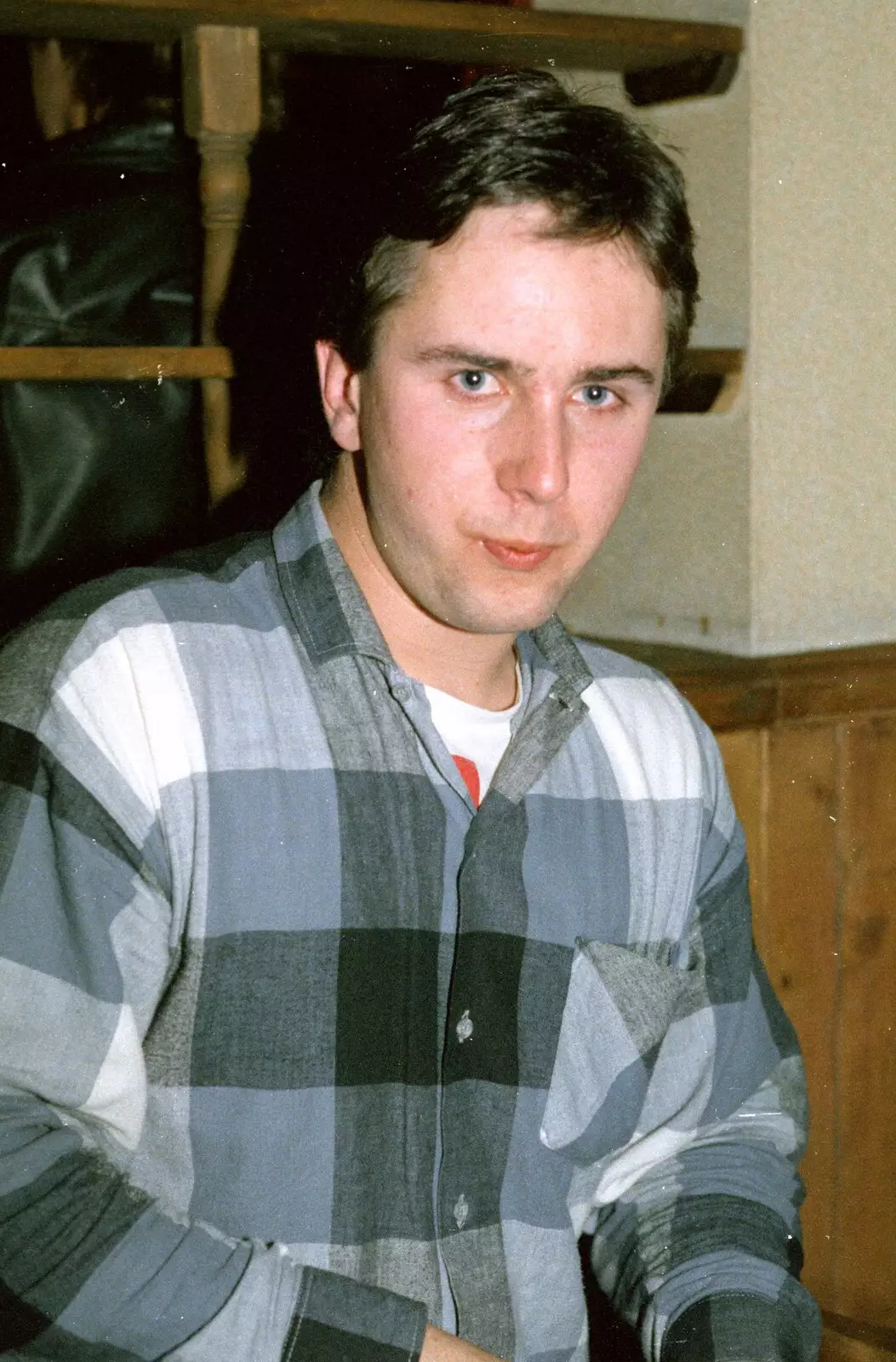 Riki looks a bit pouty, from Uni: Another Session in the James Street Vaults, Plymouth - 15th April 1986