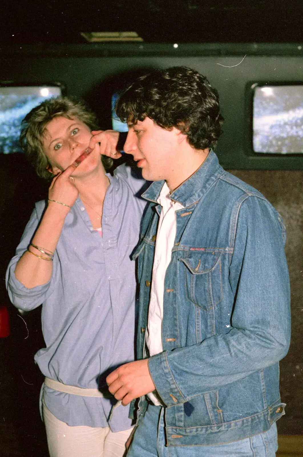 Some quality gurning, from Uni: Another Session in the James Street Vaults, Plymouth - 15th April 1986