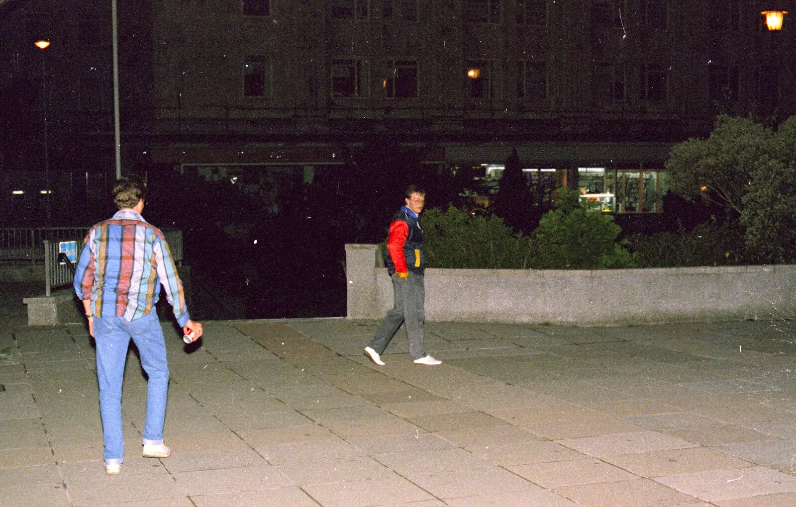 Mike Bey and Dave roam around Plymouth, from Uni: Another Session in the James Street Vaults, Plymouth - 15th April 1986