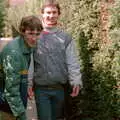 Dave and Riki in the maze, Trotsky's Birthday, New Malden, Kingston Upon Thames - 20th April 1986