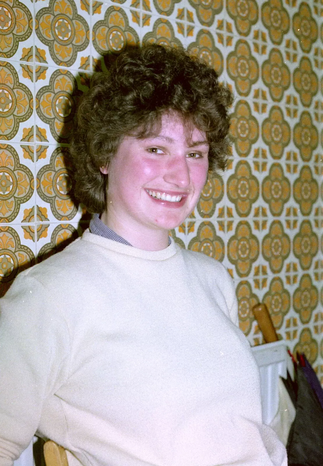 Angela Crann, from Uni: A Breadsticks Dinner Party and a Night in PPSU, Cromwell Road, Plymouth - 28th April 1986