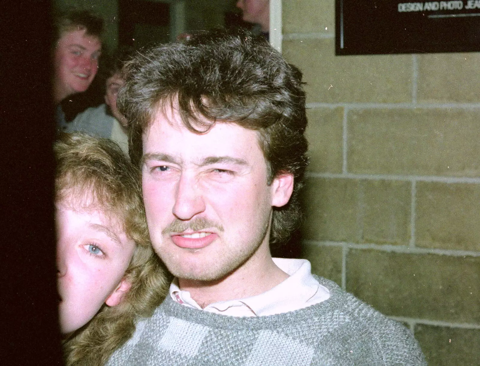 Mark Wilkins and a bit of Alison, from Uni: A Breadsticks Dinner Party and a Night in PPSU, Cromwell Road, Plymouth - 28th April 1986