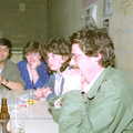Frank, Barbara and Ed Pearce, on the right, Uni: A Breadsticks Dinner Party and a Night in PPSU, Cromwell Road, Plymouth - 28th April 1986