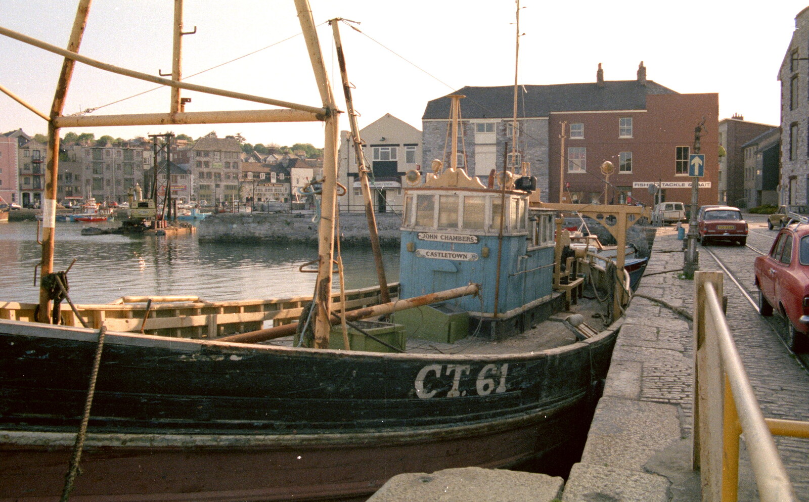 A fishing boat down in the Barbican from Uni: Scenes of Plymouth and the PPSU Bar, Plymouth Polytechnic, Devon - 28th April 1986