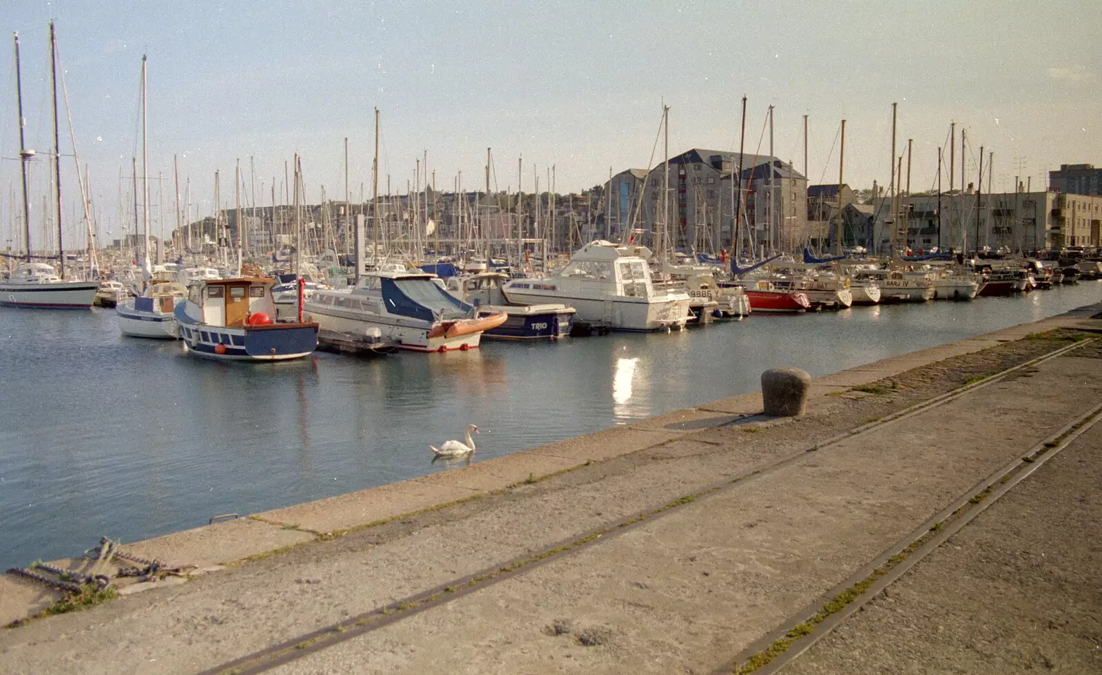 Old railway tracks in the Barbican, from Uni: Scenes of Plymouth and the PPSU Bar, Plymouth Polytechnic, Devon - 28th April 1986