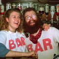 Matt 'Gimli' Horton behind the bar, Uni: Scenes of Plymouth and the PPSU Bar, Plymouth Polytechnic, Devon - 28th April 1986