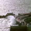 The edge of the derelict Tinside Lido, Uni: Scenes of Plymouth and the PPSU Bar, Plymouth Polytechnic, Devon - 28th April 1986