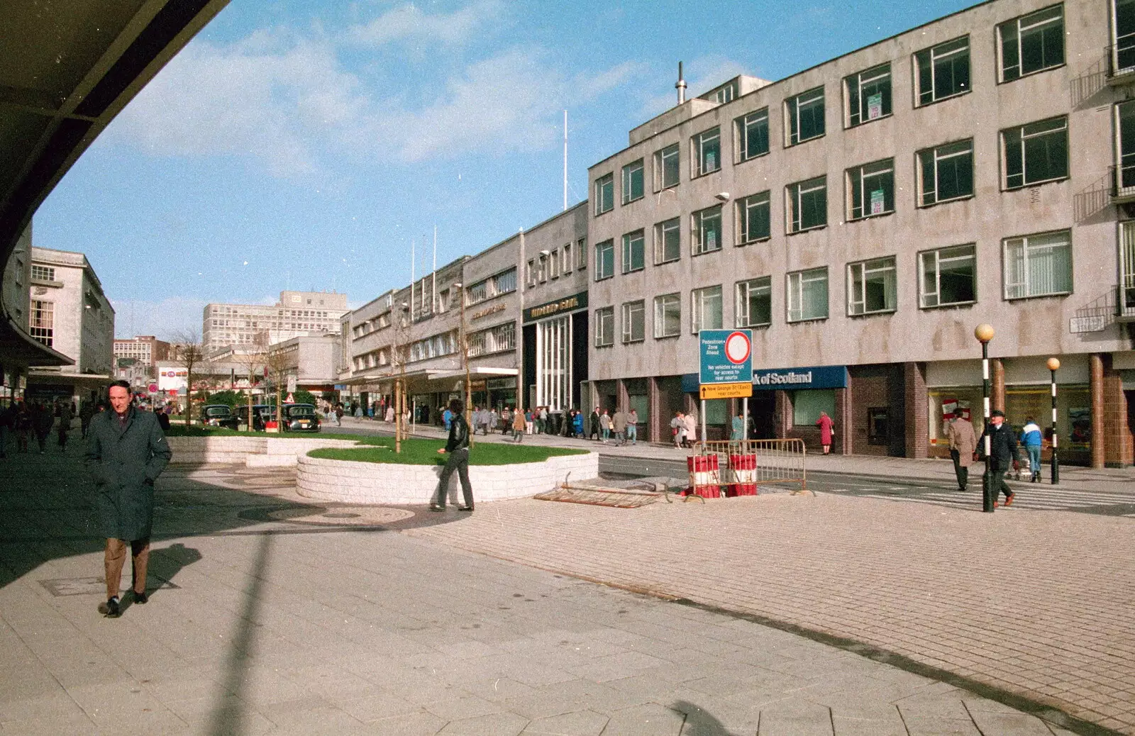 The modernist architecture of Old Town Street, from Uni: Scenes of Plymouth and the PPSU Bar, Plymouth Polytechnic, Devon - 28th April 1986