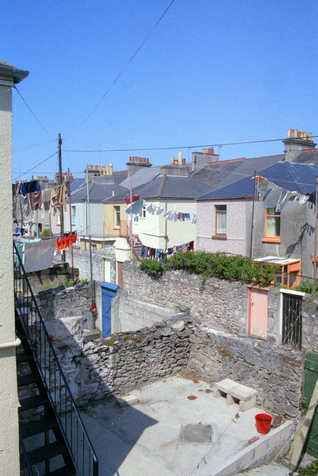 A wide angle bedroom view from Uni: Night and Day on the Barbican, Plymouth, Devon - 1st May 1986