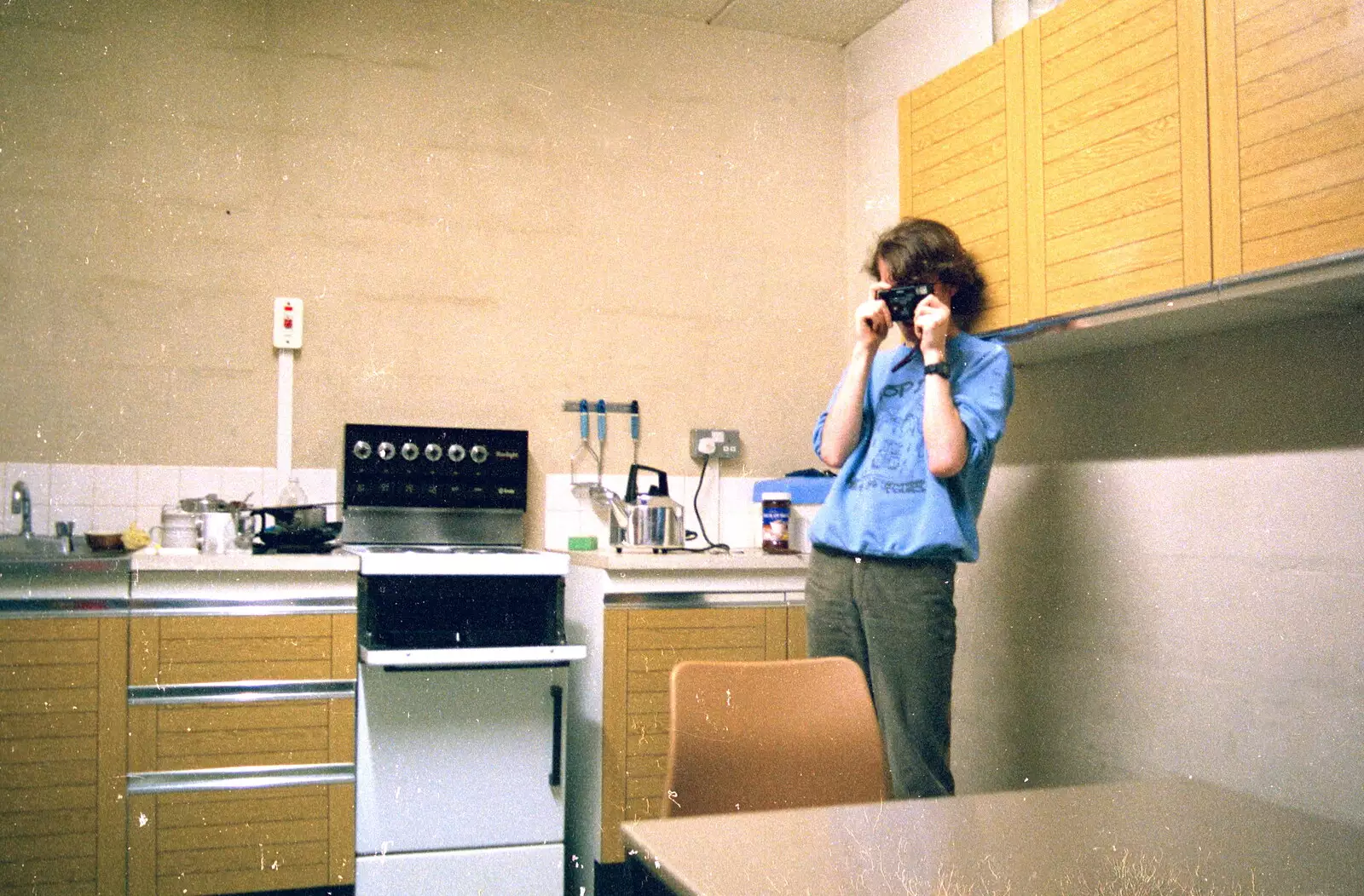 Dave Mallet, in his Gilwell kitchen. , from Uni: Night and Day on the Barbican, Plymouth, Devon - 1st May 1986