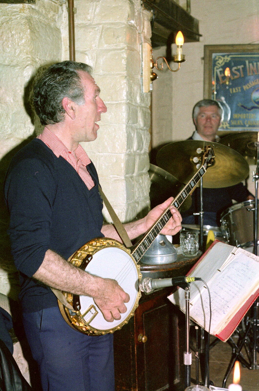A bit of a banjo moment from Uni: Night and Day on the Barbican, Plymouth, Devon - 1st May 1986