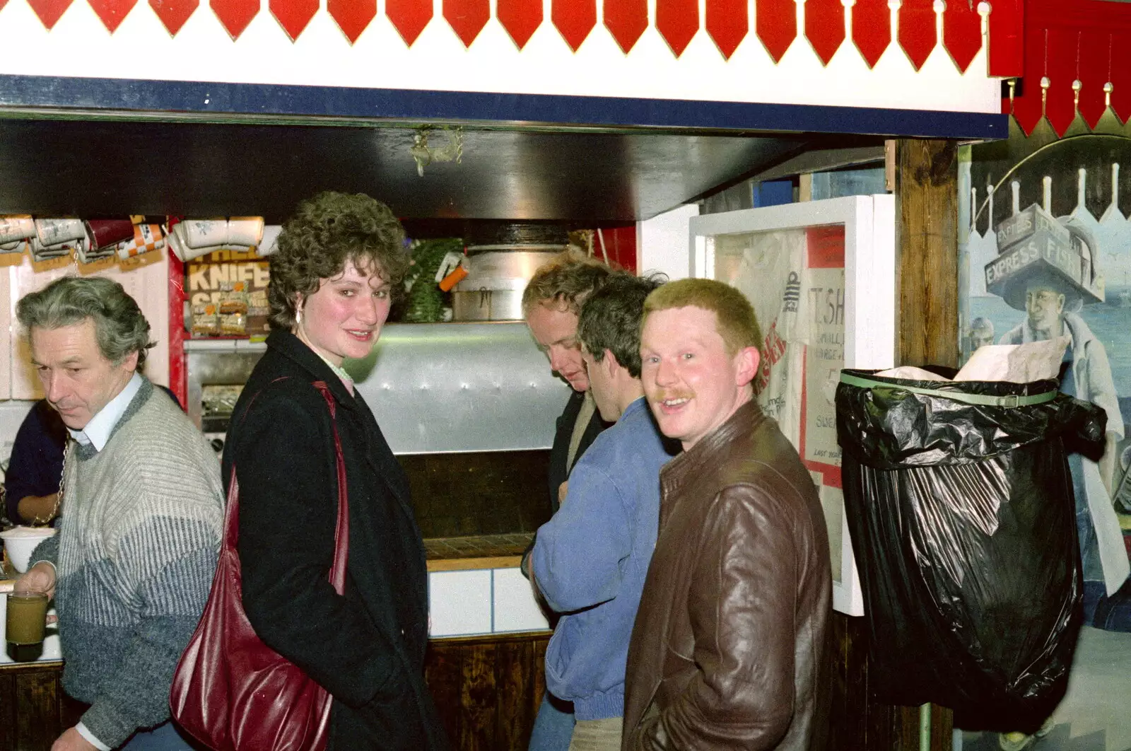 Angela and Mark at Cap'n Jaspers, from Uni: Night and Day on the Barbican, Plymouth, Devon - 1st May 1986