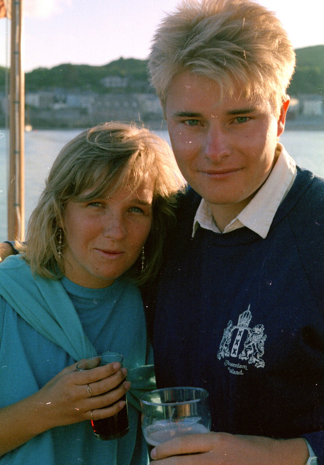 A couple of BABS students from Uni: A Student Booze Cruise, Plymouth Sound, Devon - 2nd May 1986