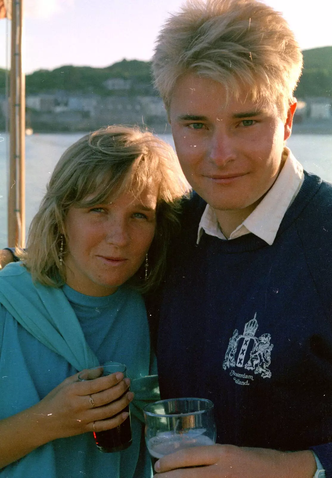 A couple of BABS students, from Uni: A Student Booze Cruise, Plymouth Sound, Devon - 2nd May 1986