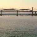 The two Tamar bridges, Uni: A Student Booze Cruise, Plymouth Sound, Devon - 2nd May 1986