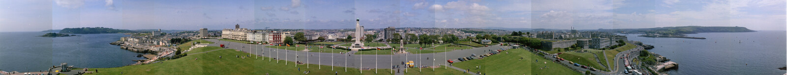 A panorama of Plymouth Sound and the Hoe (916kb, 6000px wide image) from Uni: A Plymouth Hoe Panorama, Plymouth, Devon - 7th May 1986