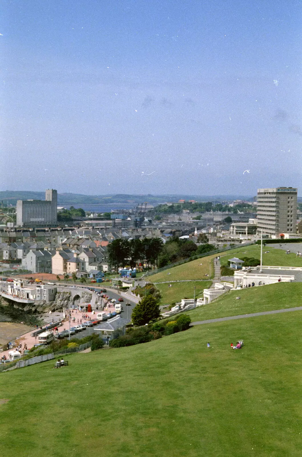 West Hoe and Devonport, from Uni: A Plymouth Hoe Panorama, Plymouth, Devon - 7th May 1986