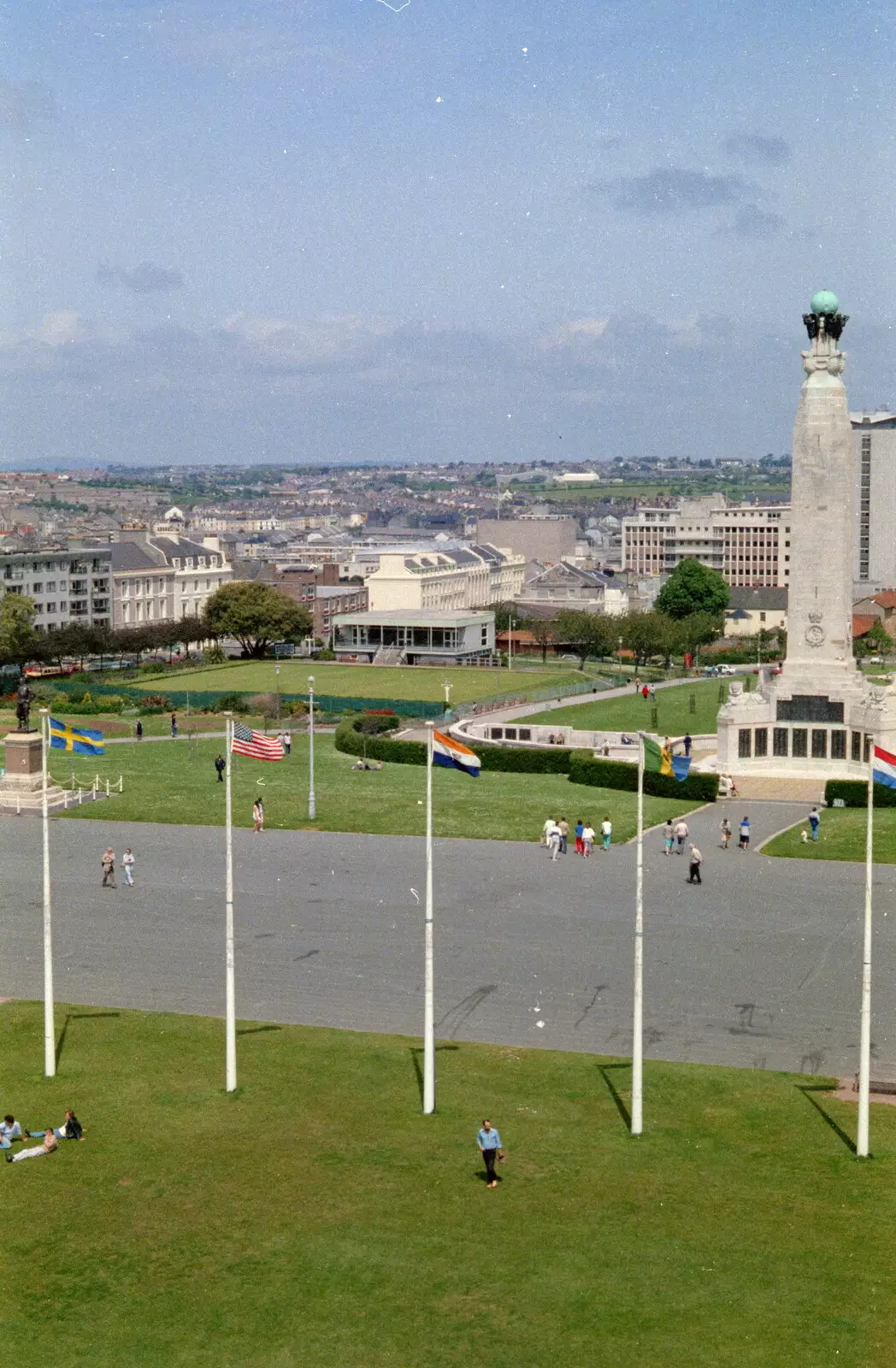 Plymouth Hoe and the War Memorial, from Uni: A Plymouth Hoe Panorama, Plymouth, Devon - 7th May 1986