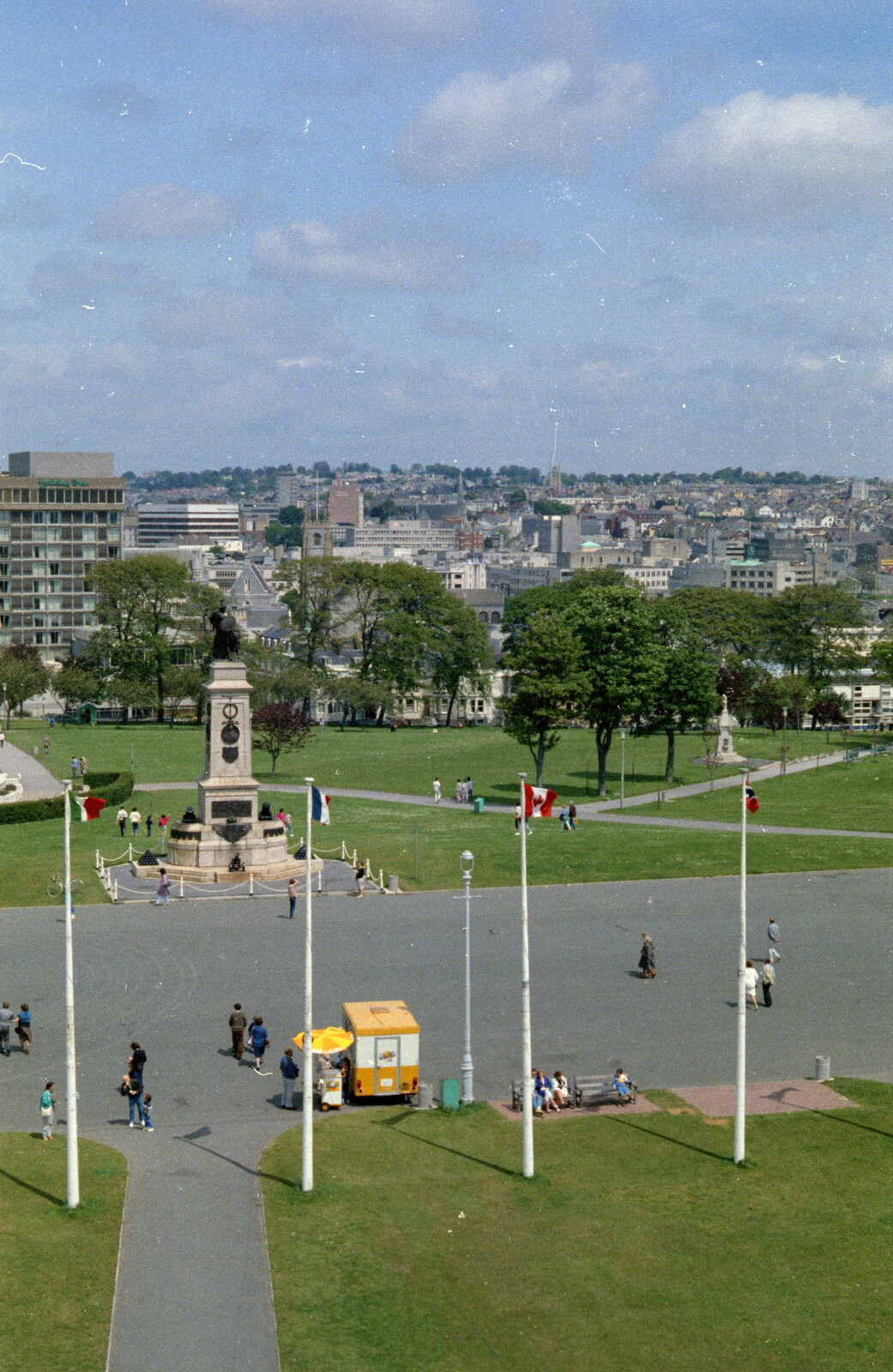 Plymouth Polytechnic's Science Block in the background from Uni: A Plymouth Hoe Panorama, Plymouth, Devon - 7th May 1986