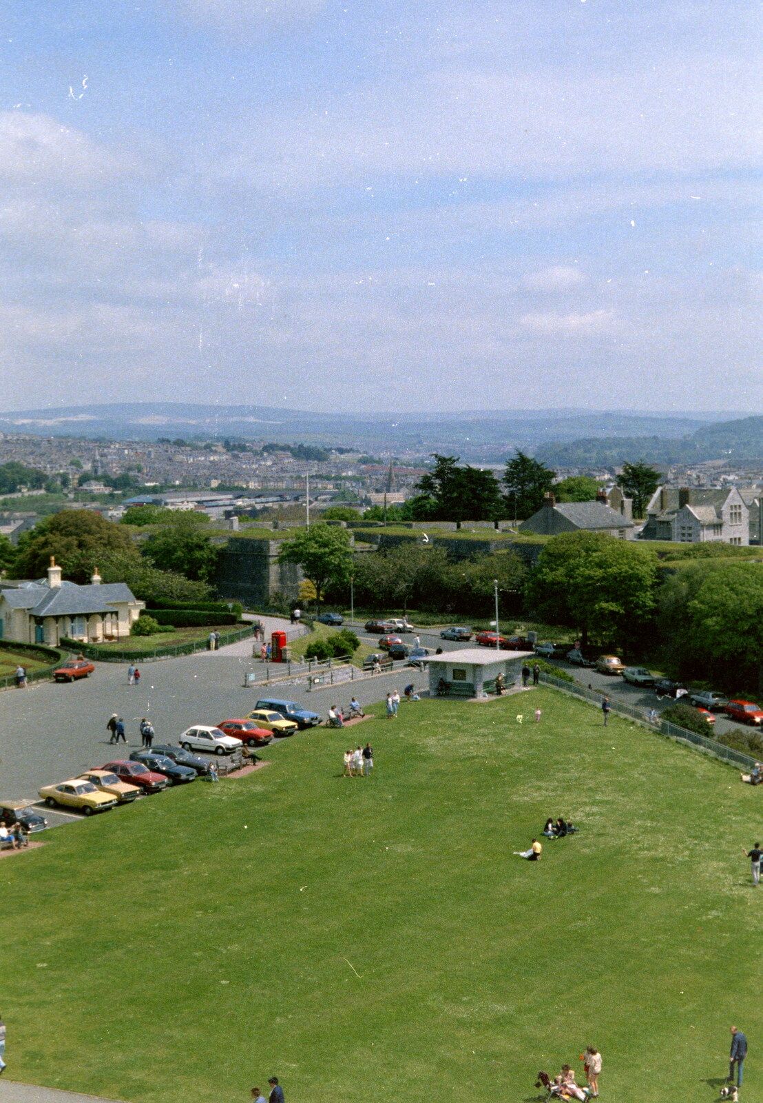 The end of the Hoe from Uni: A Plymouth Hoe Panorama, Plymouth, Devon - 7th May 1986