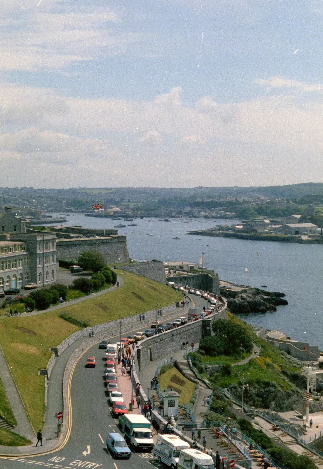 The Citadel, Madeira Drive and Plymstock, from Uni: A Plymouth Hoe Panorama, Plymouth, Devon - 7th May 1986