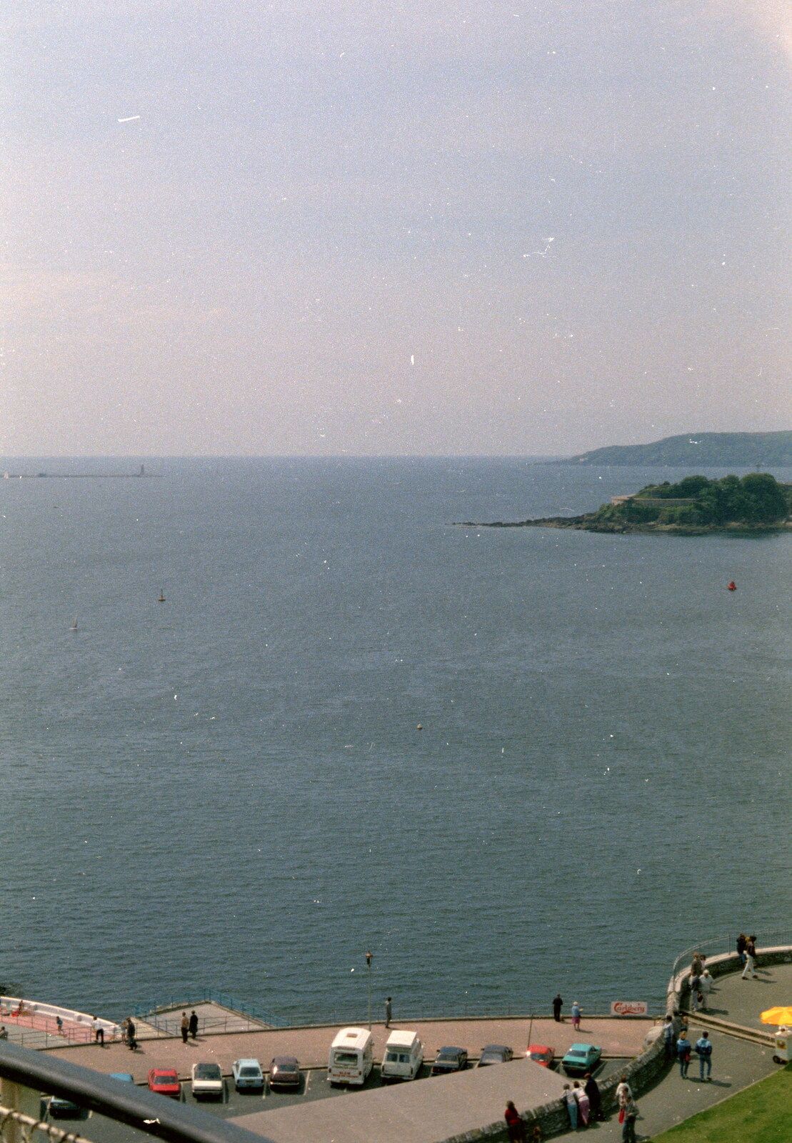 Plymouth Sound and the tip of Drakes Island from Uni: A Plymouth Hoe Panorama, Plymouth, Devon - 7th May 1986