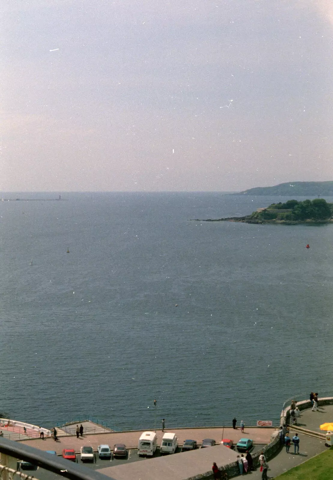 Plymouth Sound and the tip of Drakes Island, from Uni: A Plymouth Hoe Panorama, Plymouth, Devon - 7th May 1986