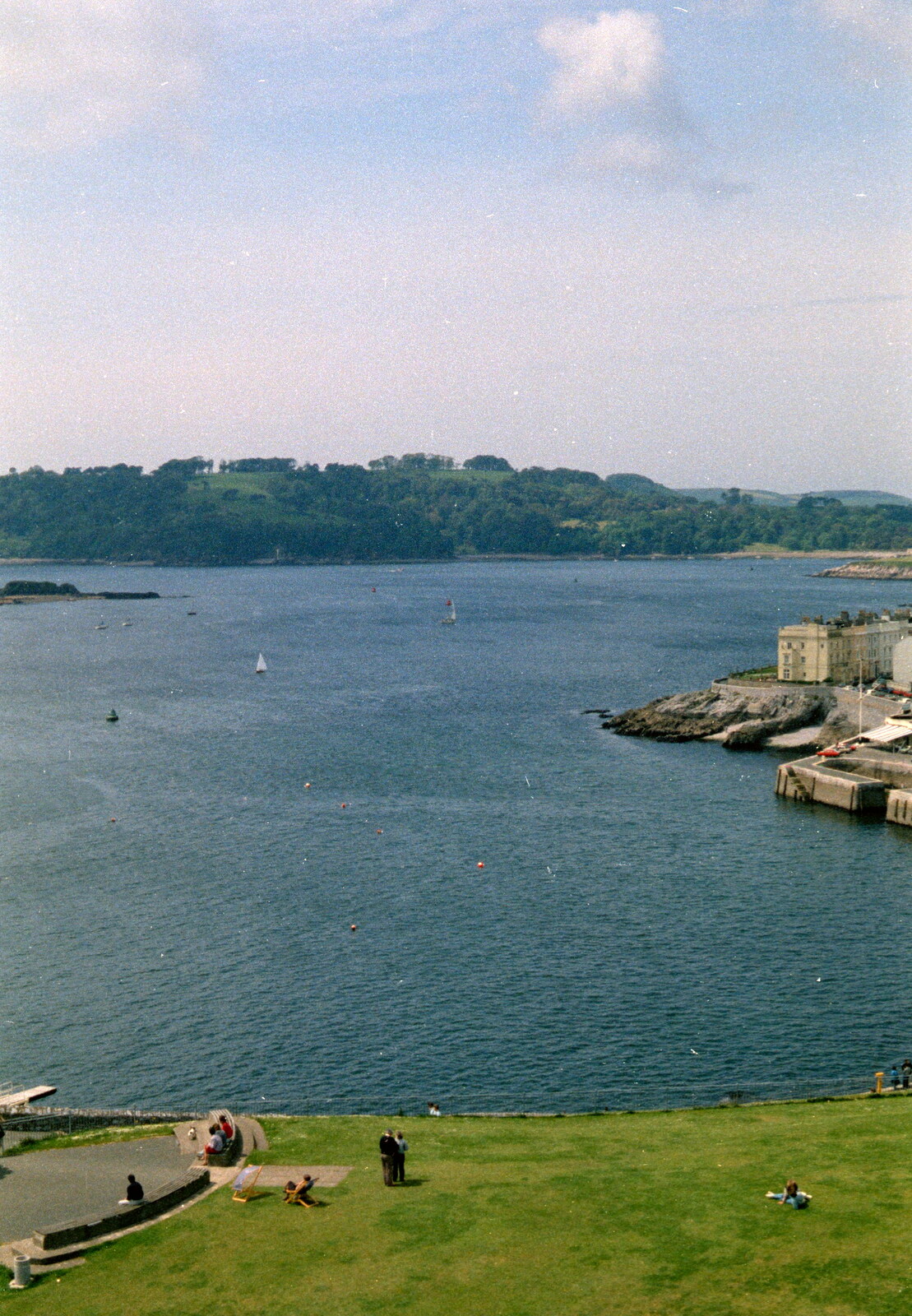 The River Tamar from Uni: A Plymouth Hoe Panorama, Plymouth, Devon - 7th May 1986