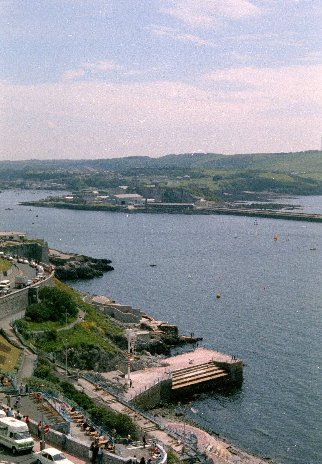 The Mount Batten Centre and swimming steps from Uni: A Plymouth Hoe Panorama, Plymouth, Devon - 7th May 1986