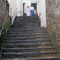 At the top of the stairs, Uni: The Plymouth Polytechnic Satique Project, Salcombe and Plymouth - 10th May 1986