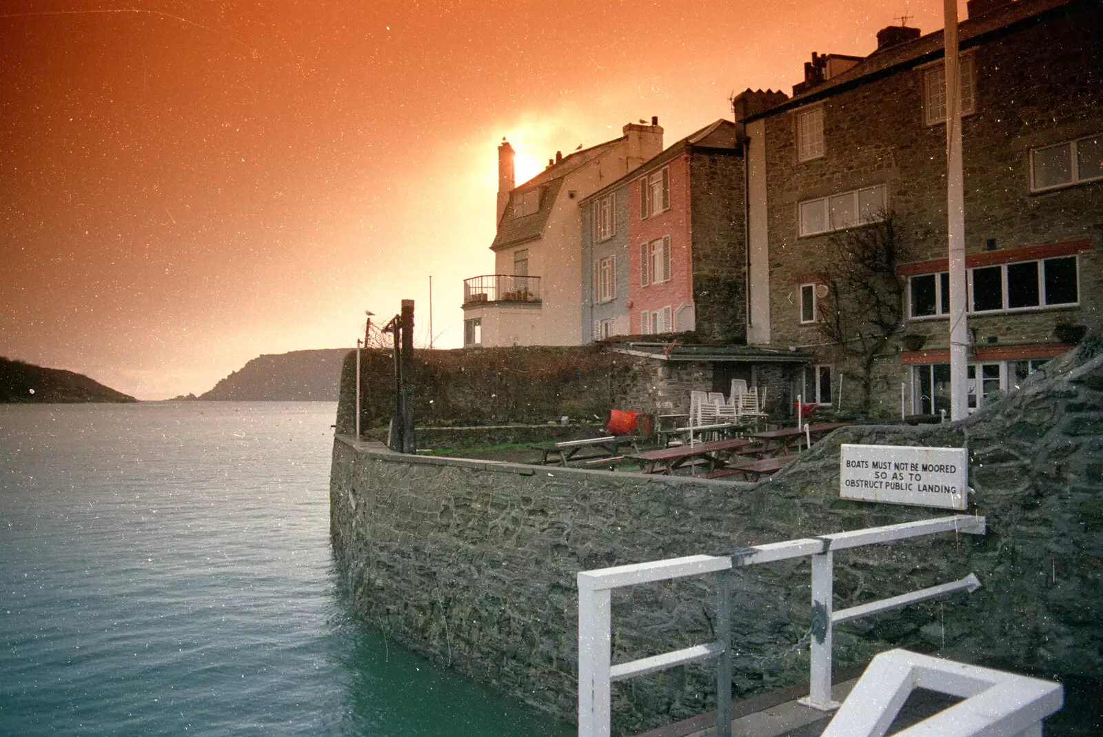 A Cokin 'tobacco' filter gives a mood shot, from Uni: The Plymouth Polytechnic Satique Project, Salcombe and Plymouth - 10th May 1986