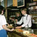 The deputy landlady of the JSV looks on, Uni: The Plymouth Polytechnic Satique Project, Salcombe and Plymouth - 10th May 1986