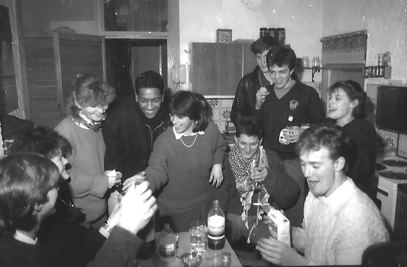 The test drinks are used for their intended purpose, from Uni: The Plymouth Polytechnic Satique Project, Salcombe and Plymouth - 10th May 1986