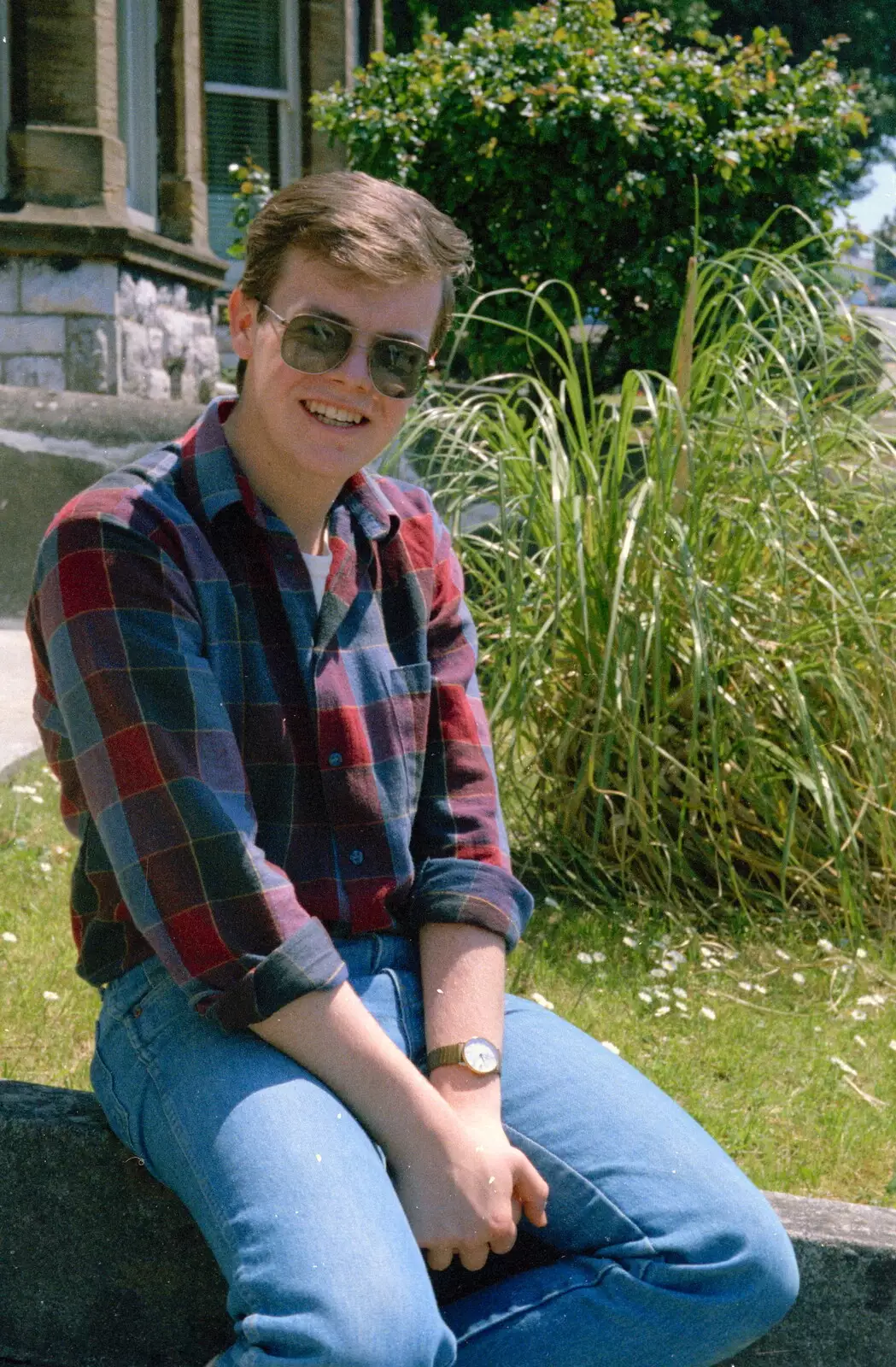 Dave Lock on the wall, from Uni: Riki And Dave's Place, Sutherland Road, Plymouth - 12th May 1986