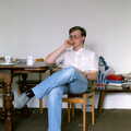 Dave Lock looks pensive, Uni: Riki And Dave's Place, Sutherland Road, Plymouth - 12th May 1986