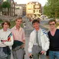 The gang hang around near the main hall, Uni: Riki And Dave's Place, Sutherland Road, Plymouth - 12th May 1986