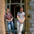 Dave and Riki at the front door of Number 32, Uni: Riki And Dave's Place, Sutherland Road, Plymouth - 12th May 1986