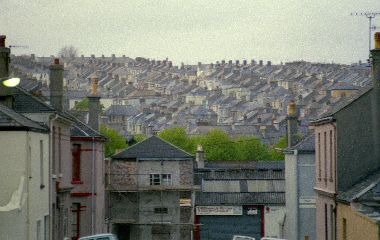 The rooftops of Plymouth, near Desborough Road, from Uni: A Tutorial Miscellany and Cromwell Road, Plymouth Polytechnic, Devon - 14th May 1986
