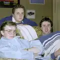 Dave Lock, Feature and Riki in Feature's flat, Uni: A Tutorial Miscellany and Cromwell Road, Plymouth Polytechnic, Devon - 14th May 1986