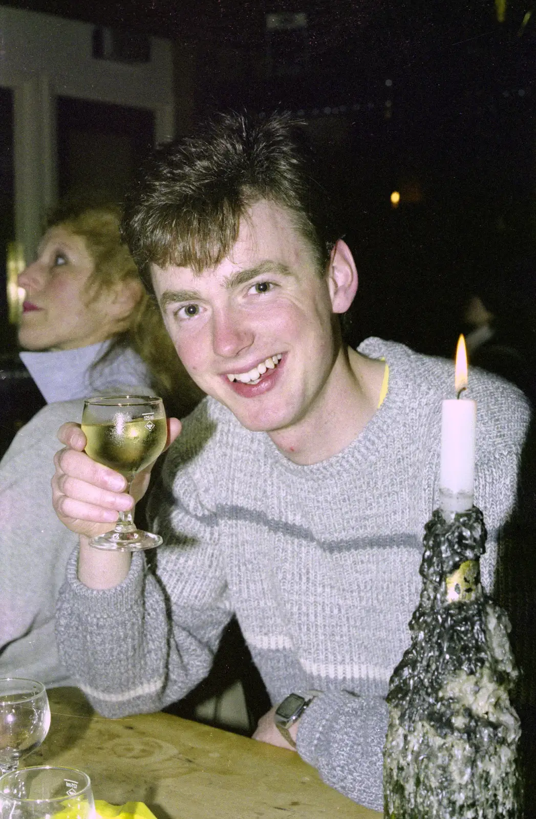 John Stuart  in the Barbican Wine Lodge, from Uni: A Tutorial Miscellany and Cromwell Road, Plymouth Polytechnic, Devon - 14th May 1986