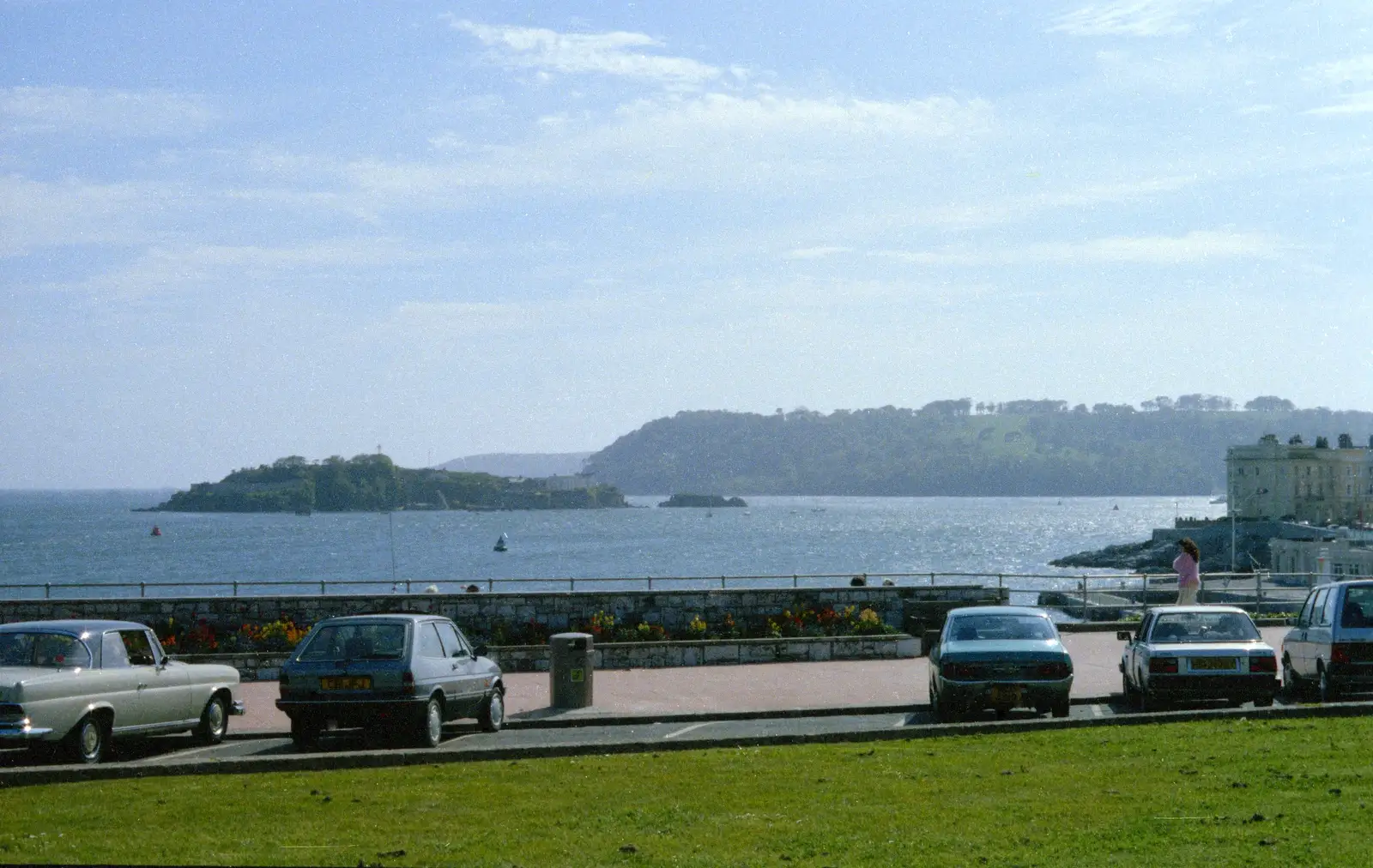 Looking out over Drake's Island and the Sound, from Uni: A Tutorial Miscellany and Cromwell Road, Plymouth Polytechnic, Devon - 14th May 1986