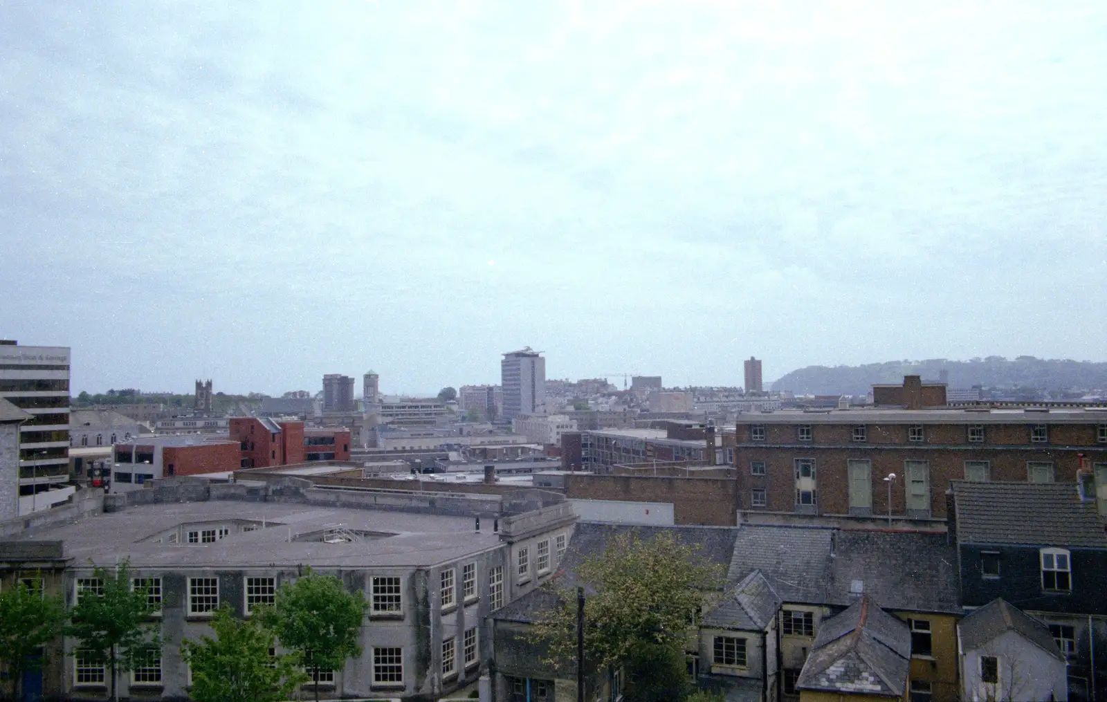 A view over Plymouth from the GTB canteen, from Uni: A Tutorial Miscellany and Cromwell Road, Plymouth Polytechnic, Devon - 14th May 1986