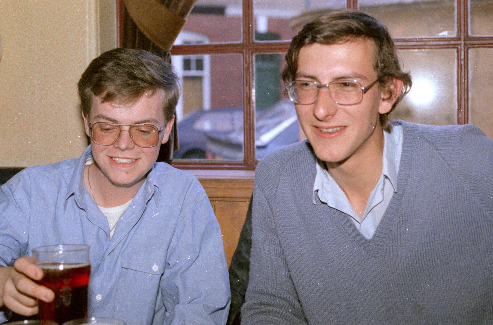Dave Lock and Andy Dobie from Uni: Neath Road and a JSV Happy Hour, Plymouth - 15th May 1986