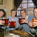 The lads get another round in, Uni: Neath Road and a JSV Happy Hour, Plymouth - 15th May 1986