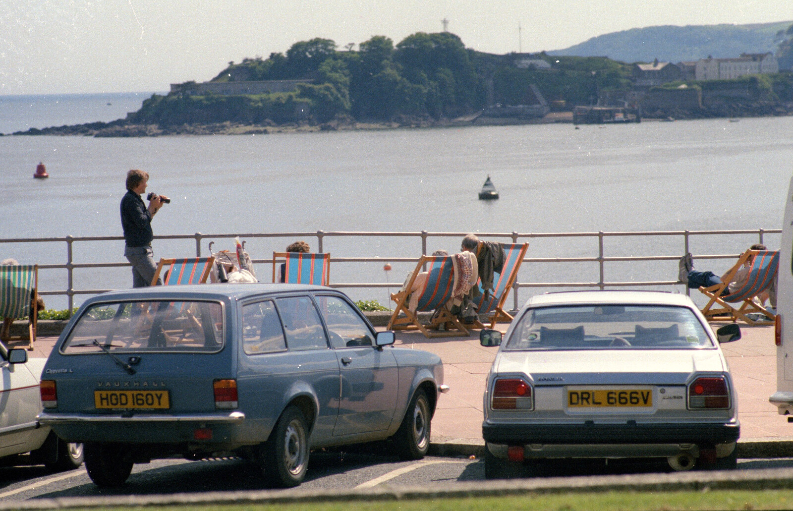 Drake's Island and a 1983 Vauxhall Cavalier from Uni: Phil and Anna Visit Nosher, Plymouth, Devon - 18th May 1986
