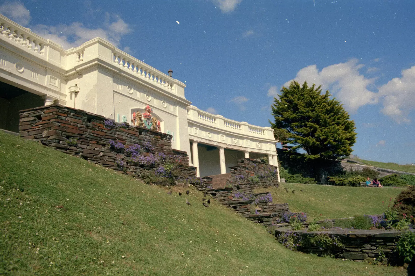 The Belvedere: a favourite sunbathing spot on Plymouth Hoe, from Uni: Phil and Anna Visit Nosher, Plymouth, Devon - 18th May 1986