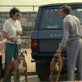 A couple of bulldogs meet up on the Hoe, Uni: Phil and Anna Visit Nosher, Plymouth, Devon - 18th May 1986