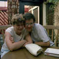 Anna and Phil have a cuddle, Uni: Phil and Anna Visit Nosher, Plymouth, Devon - 18th May 1986
