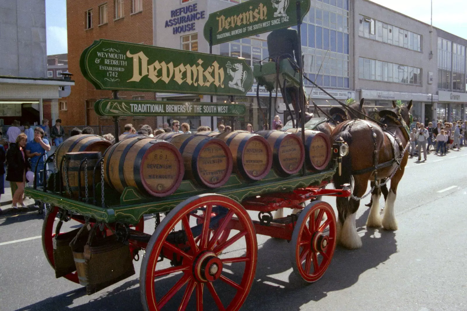 The Devenish Brewery dray, from Uni: The Lord Mayor's Procession, Plymouth, Devon - 21st May 1986