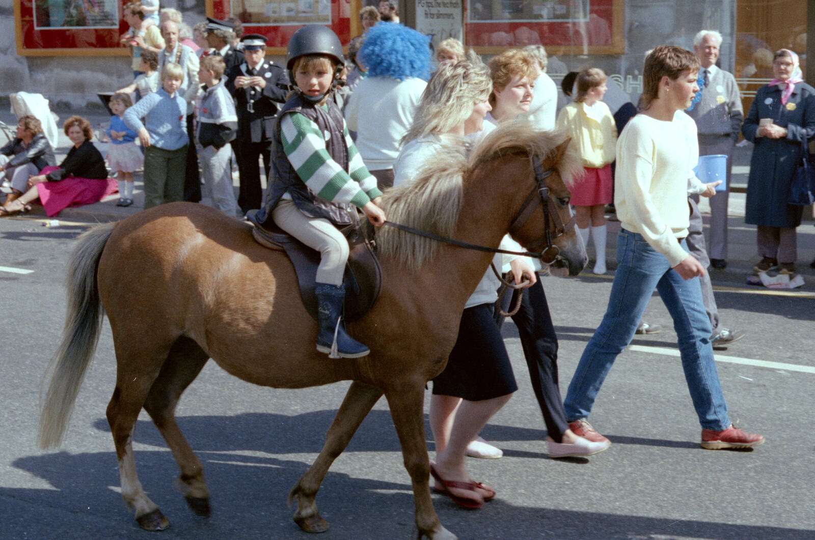A small child on a small pony from Uni: The Lord Mayor's Procession, Plymouth, Devon - 21st May 1986
